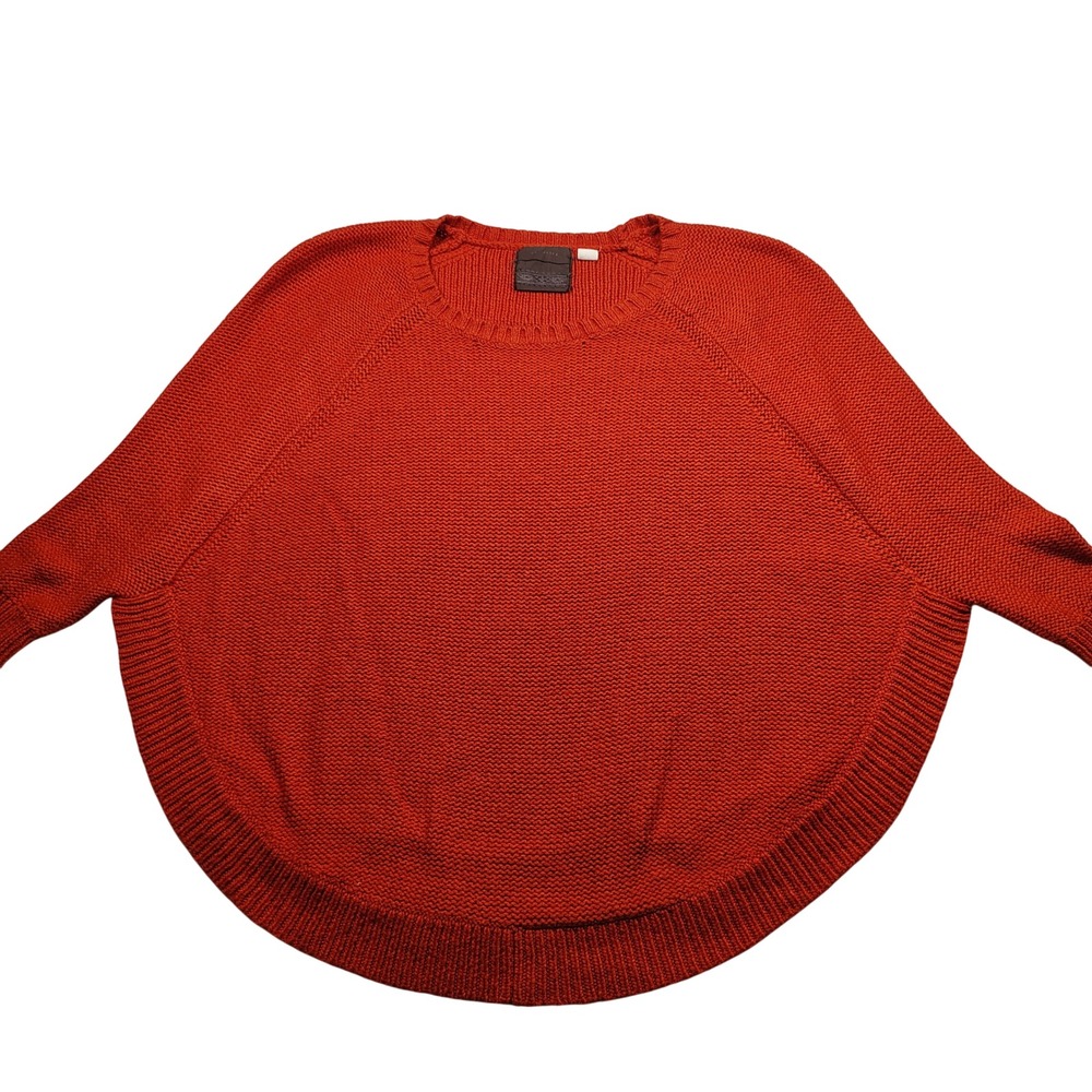 URBAN OUTFITTERS Orange Knit Wool Blend Poncho Sweater Top‎ Women's Size L